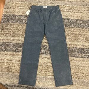 AGOLDE blue leather pants NWT 27